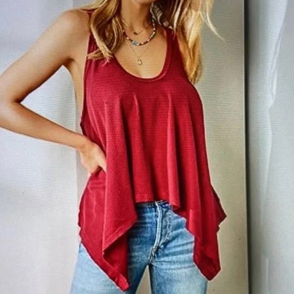 Free People Sing La La Handkerchief-hemTop In Gone Gogi Size XS